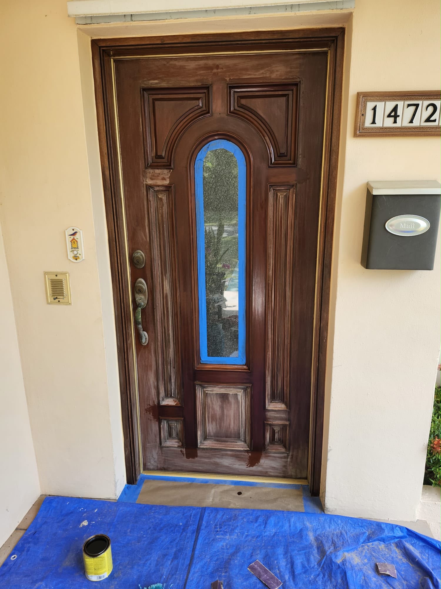 Front Door Staining and Refinish
