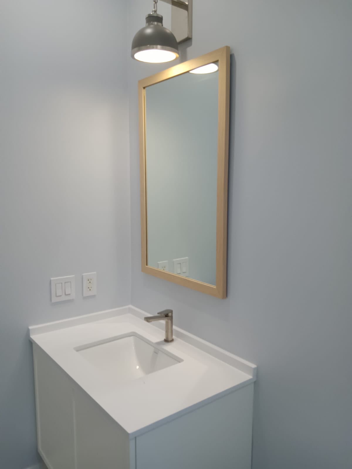 Vanity Mirror and Sconce Installation
